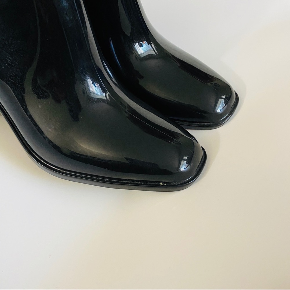 Jeffrey Campbell black Chelsea rubber boots 10 - Picture 2 of 4